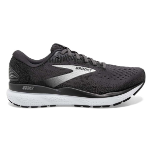 Men's Brooks Ghost 16 Running Shoes 7.5 Regular Black/Grey/White