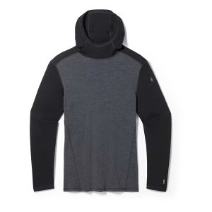 Men's Smartwool Classic Thermal Merino Base Layer Hoodie XLarge Black Charcoal Heather