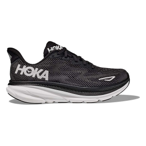 Women's HOKA Clifton 9 Running Shoes 9.5 Regular Black/White