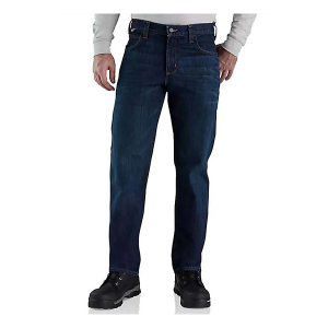 Men's Carhartt Flame Resistant Rugged Flex Slim Jeans Utility Pants 50 Midnight Indigo