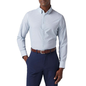 Men's Mizzen+Main Leeward Long Sleeve Button Up Shirt Small Sky Dotted Leaf