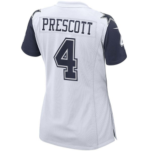 Women's Dallas Cowboys Dak Prescott #4 Nike Color Rush Game Jersey XLarge White