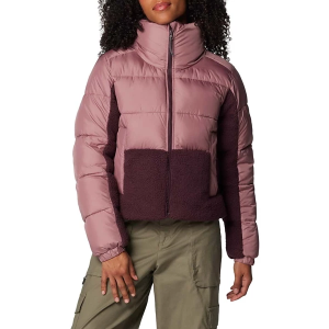 Women's Columbia Leadbetter Point II Sherpa Hybrid Puffer Jacket Medium Fig/Moonvista