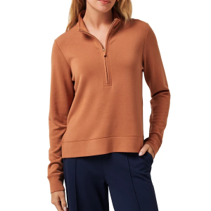 Women's TravisMathew Eastend Long Sleeve 1/2 Zip Large Bronze