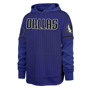 Dallas Mavericks 47 Brand Double Header Hoodie Large Royal