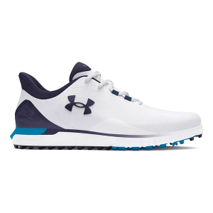 Men's Under Armour Drive Fade Spikeless Golf Shoes 9 Regular White/Capri/Navy