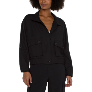 Women's Liverpool Los Angeles Utility Cinch Hem Jacket XLarge Black