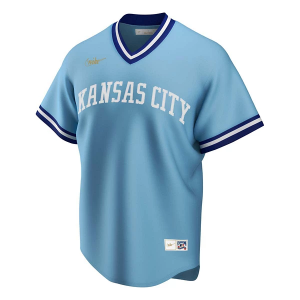 Kansas City Royals Nike Cooperstown Replica Jersey Small Light Blue
