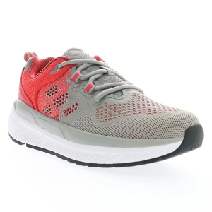 Women's Propet Ultra Walking Shoes 6 Wide Lt Grey/Salmon