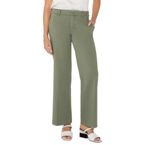 Women's Liverpool Los Angeles Kelsey Wide Leg Trouser Dress Pants 8 Martini Olive