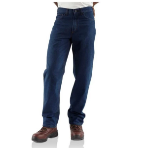 Men's Carhartt Flame-Resistant Relaxed Fit Jeans Utility Pants 48 Denim