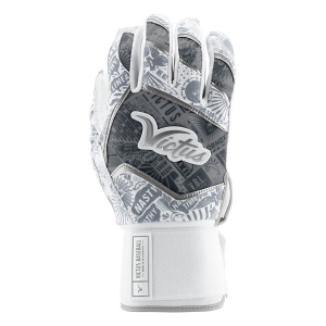 Men's Victus NOX Full Wrap Baseball Batting Gloves White XLarge