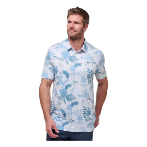 Men's TravisMathew Featherweight Island Polo Medium Heather Light Grey