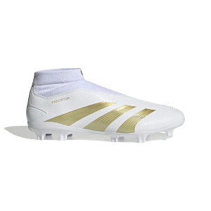 Adult adidas Predator League LL FG Molded Soccer Cleats M12/W13.5 White/Gold