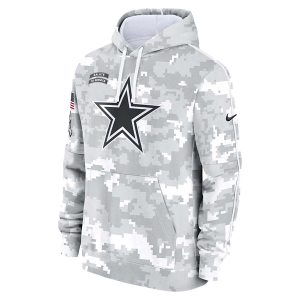 Dallas Cowboys Nike 2024 Salute To Service Hoodie Medium White Camo