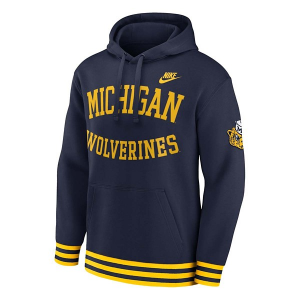 Michigan Wolverines Nike Hoodie Large Navy