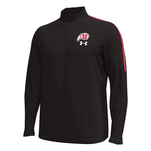 Utah Utes Under Armour Sideline Playoff 1/4 Zip Small Black