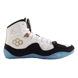 Kids' RUDIS Little Kids' Burroughs JB1 Wrestling Shoes Little 1 Regular White/Gold/Black