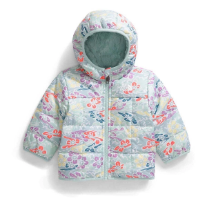 The North Face Reversible Shasta Full Zip Puffer Jacket Baby 18 mo. Muted Pine Folk Floral Tossed Print