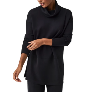 Women's Spanx AirEssentials Tunic Long Sleeve Shirt 1X Very Black