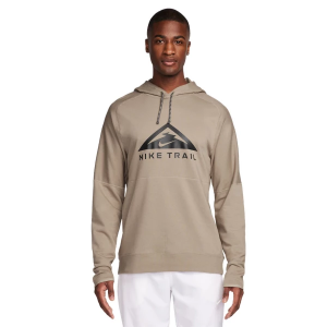 Men's Nike Trail Magic Hour Big Logo Running Hoodie Small Khaki/Khaki/Black