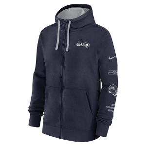 Seattle Seahawks Nike 2024 Club Full Zip Large Navy