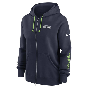 Seattle Seahawks Women's Nike Phoenix Mid Athletic Jacket XLarge Navy