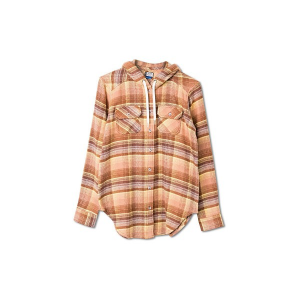 Women's KAVU Jess Long Sleeve Shacket Medium Desert Valley