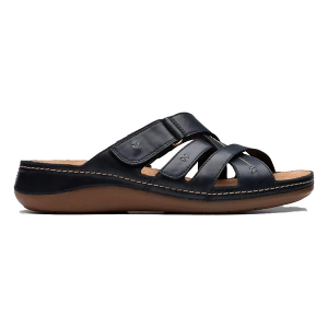 Women's Clarks Cecily Sandals 9 Black Leather