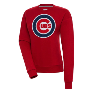 Women's Chicago Cubs Antigua Chenille Victory Crew Small Dark Red