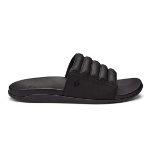 Men's OluKai Maha Olu Slide Sandals 9 Black / Black