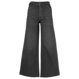 Women's KUT from the Kloth Meg Embellishment Wide Leg Jeans Illuminated W/Black Base Wash 8 27