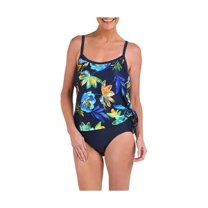 Women's Maxine Vineyard Scoop Neck One Piece Swimsuit Sporty 8 Indigo