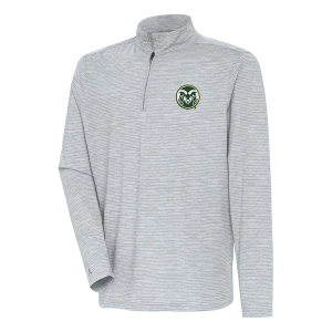 Colorado State Rams Antigua Determine 1/4 Zip Medium Heather Grey