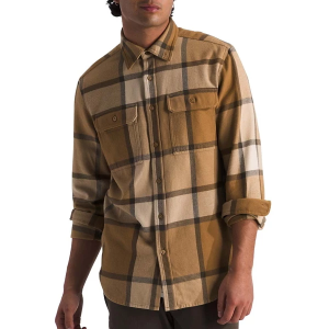 Men's The North Face Arroyo Long Sleeve Flannel Small Utility Brown Macro Plaid