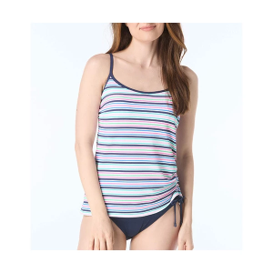 Women's Beach House Bridget Shirred Side Underwire Swim Tankini Misses 16 Navy Multi