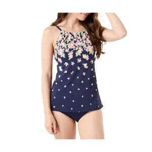 Women's Beach House Blair High Neck Swim Tankini Plus 18W Admiral