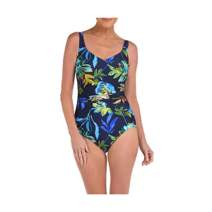 Women's Maxine Vineyard Side Shirred One Piece Swimsuit Sporty 18 Indigo