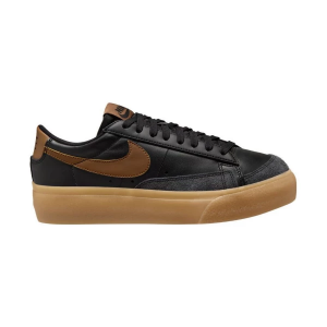 Women's Nike Blazer Low Platform Sneakers 8 Regular Black/British Tan-White-Gum Yellow