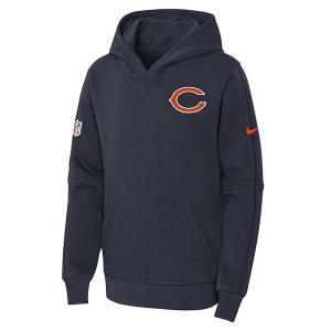 Kids' Chicago Bears Nike 2023 Club Hoodie Small Navy