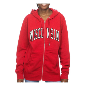 Wisconsin Badgers ZooZatZ Women's Full Zip Small Red