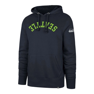 Seattle Seahawks 47 Brand Upside Down Hoodie Medium Navy