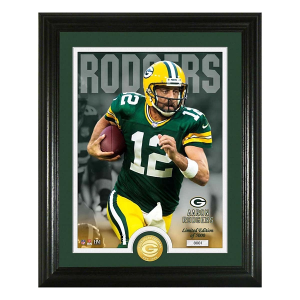 Highland Mint Green Bay Packers Aaron Rodgers #12 Framed Coin & Photo