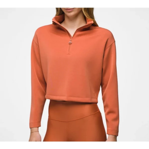 Women's prAna Shea 1/2 Zip Pullover Small Terracotta