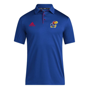 Kansas Jayhawks adidas Sideline Coach Polo Large Royal