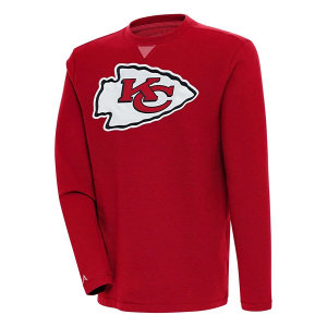 Kansas City Chiefs Antigua Big Logo Flier Bunker Crewneck Large Dark Red