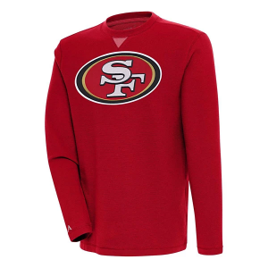 San Francisco 49ers Antigua Big Logo Flier Bunker Crewneck 2XLarge Dark Red