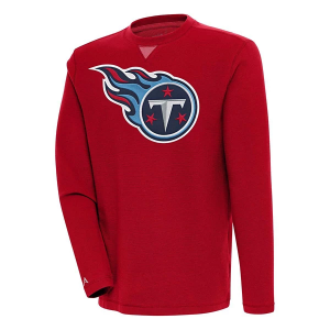 Tennessee Titans Antigua Big Logo Flier Bunker Crewneck 2XLarge Dark Red