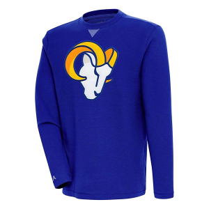 Los Angeles Rams Antigua Big Logo Flier Bunker Crewneck Small Dark Royal