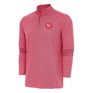 Atlanta Hawks Hunk Pullover Antigua Long Sleeve 1/4 Zip 3XLarge Dark Red Heather